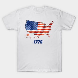 1776 United States of America Flag T-Shirt